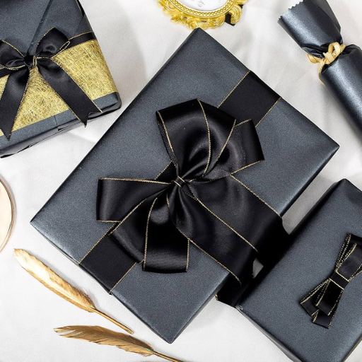 How to Wrap a Christmas Gift with Black Paper