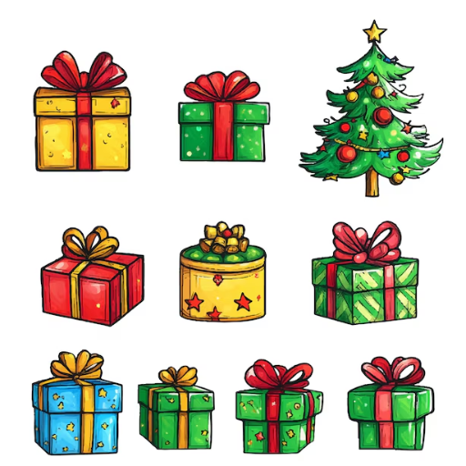 What Types of Christmas Gift Clip Art are Available?