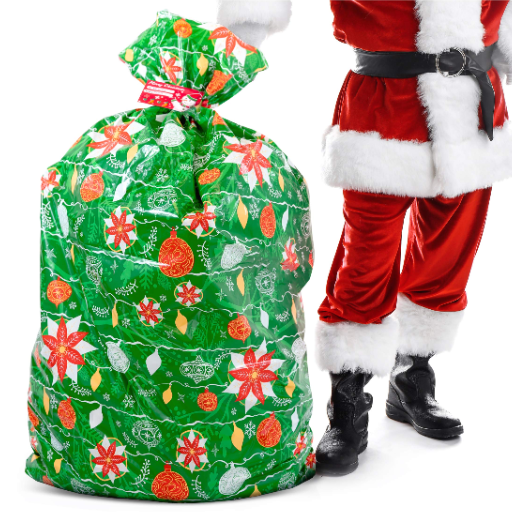 What are the benefits of using a large Christmas gift bag?