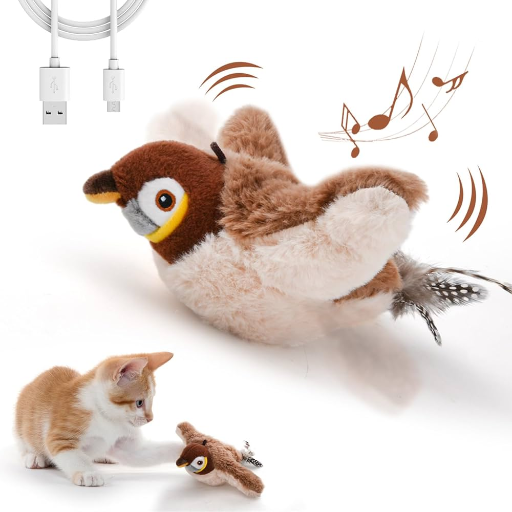 Chirping bird toy for cats