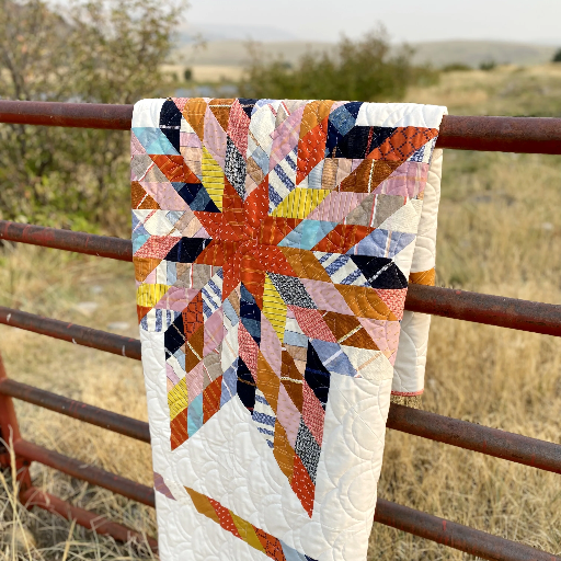 Patchwork Lone Star Quilt Pattern